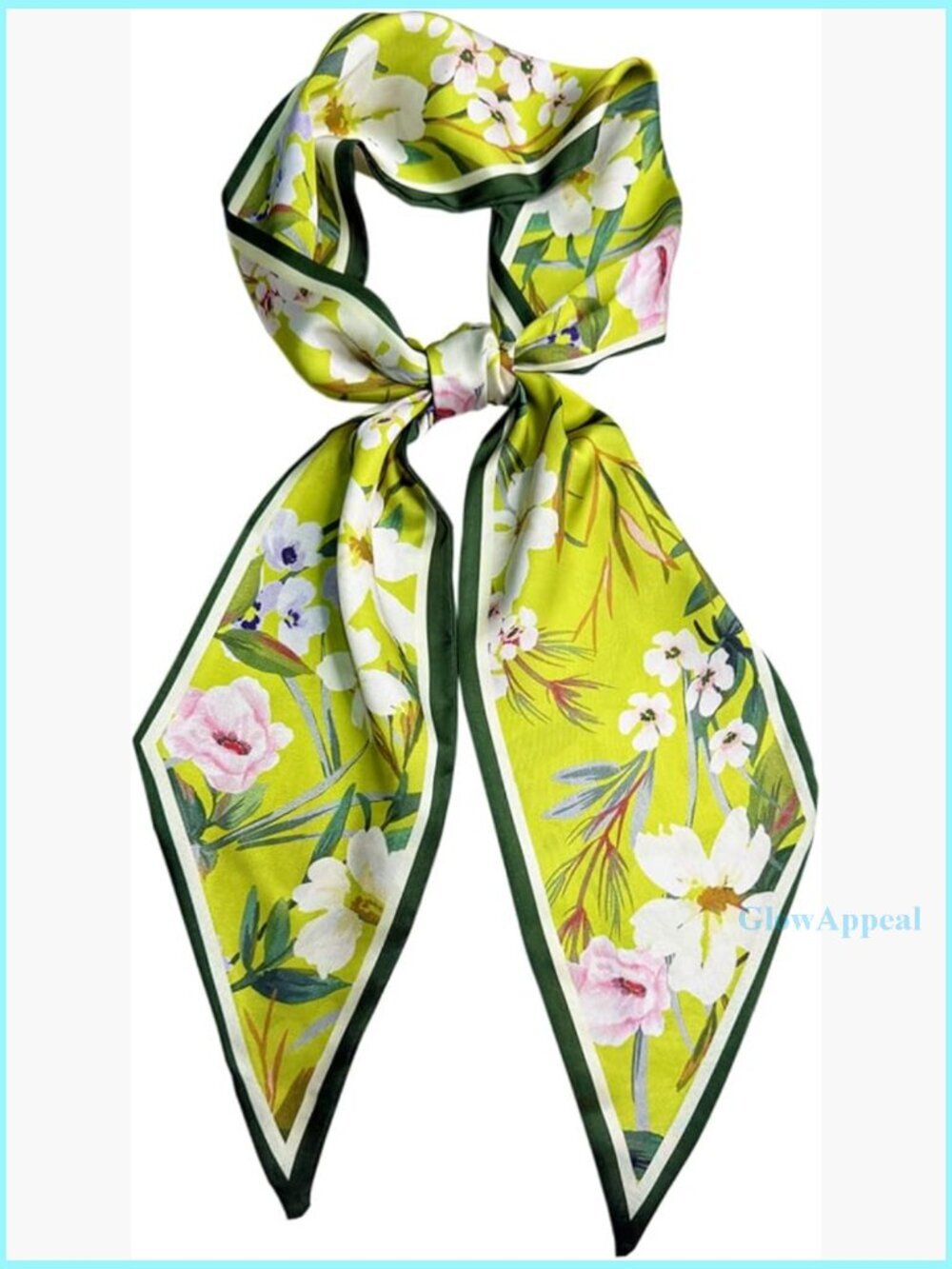 Silk Fashion Scarf 59x6 Inches Lightweight Head Neck Tie Accessory